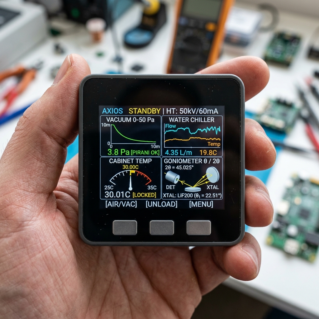 RDS Bloodhound M5Stack Handheld Service Appliance in Engineer's Hand